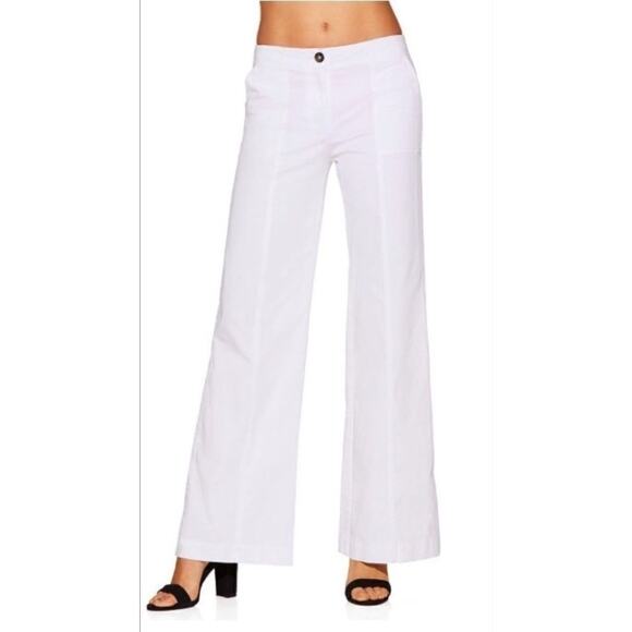 Boston Proper Wide Leg White Pants Sz. 6 - Picture 1 of 8